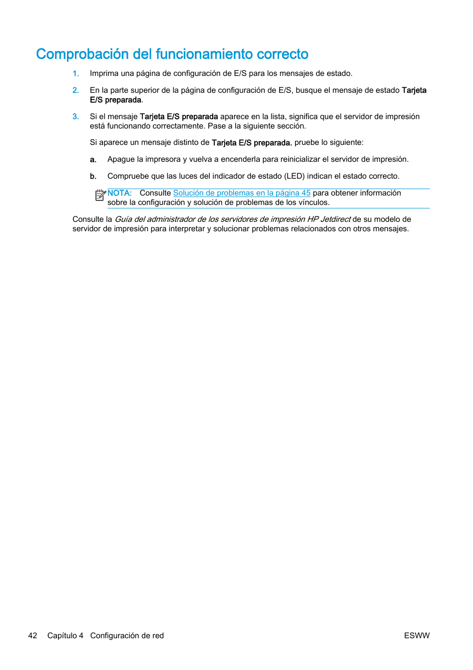 Comprobación del funcionamiento correcto | HP eMFP HP Designjet serie T2500 User Manual | Page 52 / 322