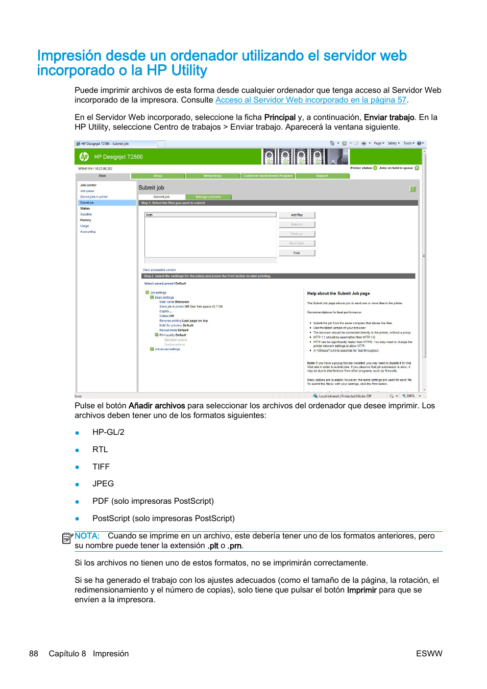 Nsulte | HP eMFP HP Designjet serie T2500 User Manual | Page 98 / 322