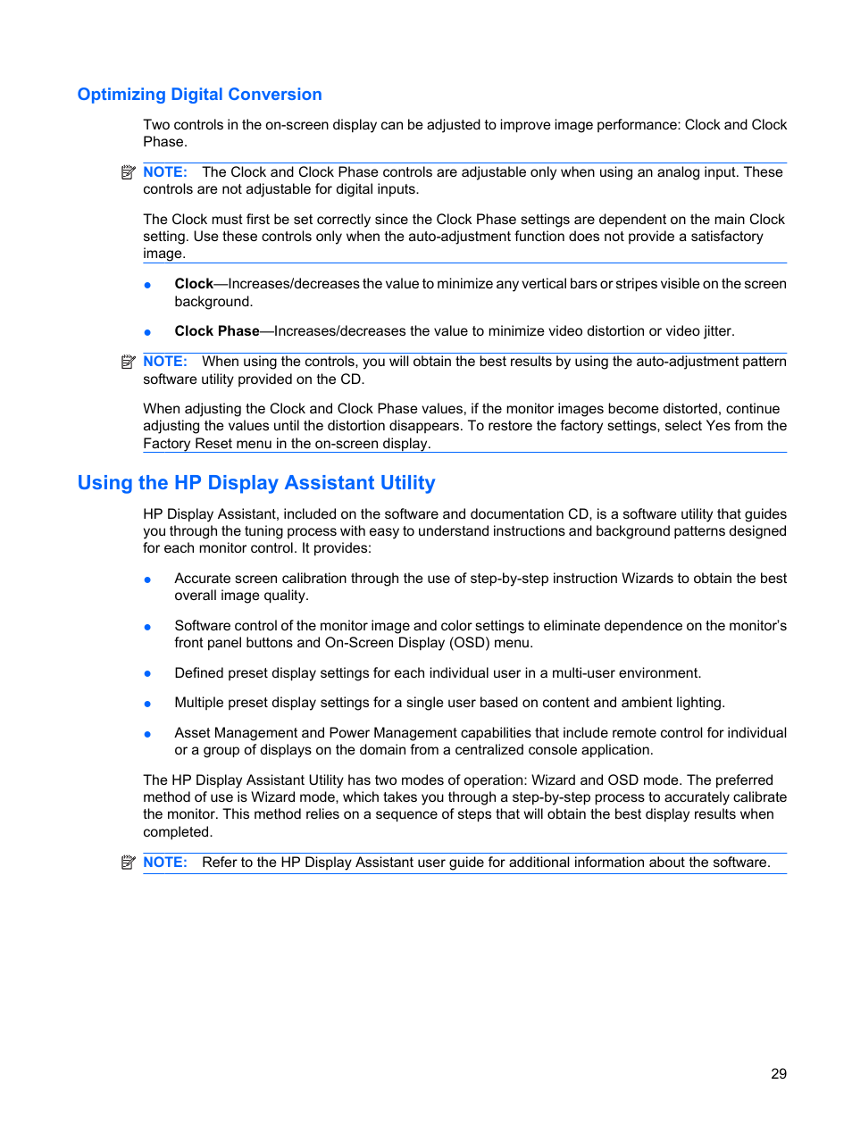 Optimizing digital conversion, Using the hp display assistant utility | HP L1910 19-inch LCD Monitor User Manual | Page 37 / 63