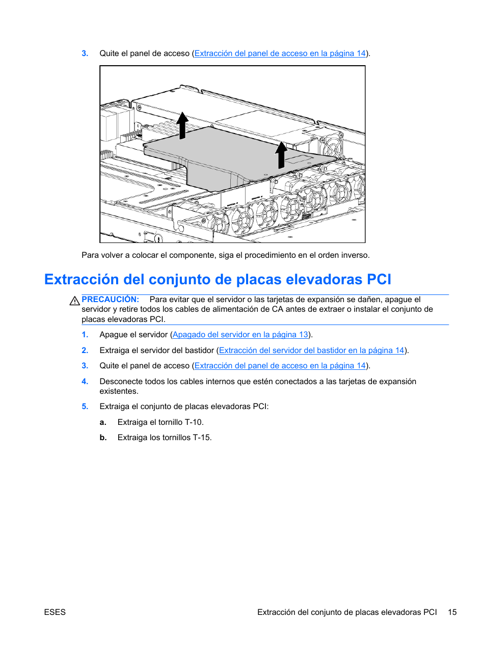 Extracción del conjunto de placas elevadoras pci | HP Servidor HP ProLiant DL120 G6 User Manual | Page 24 / 133