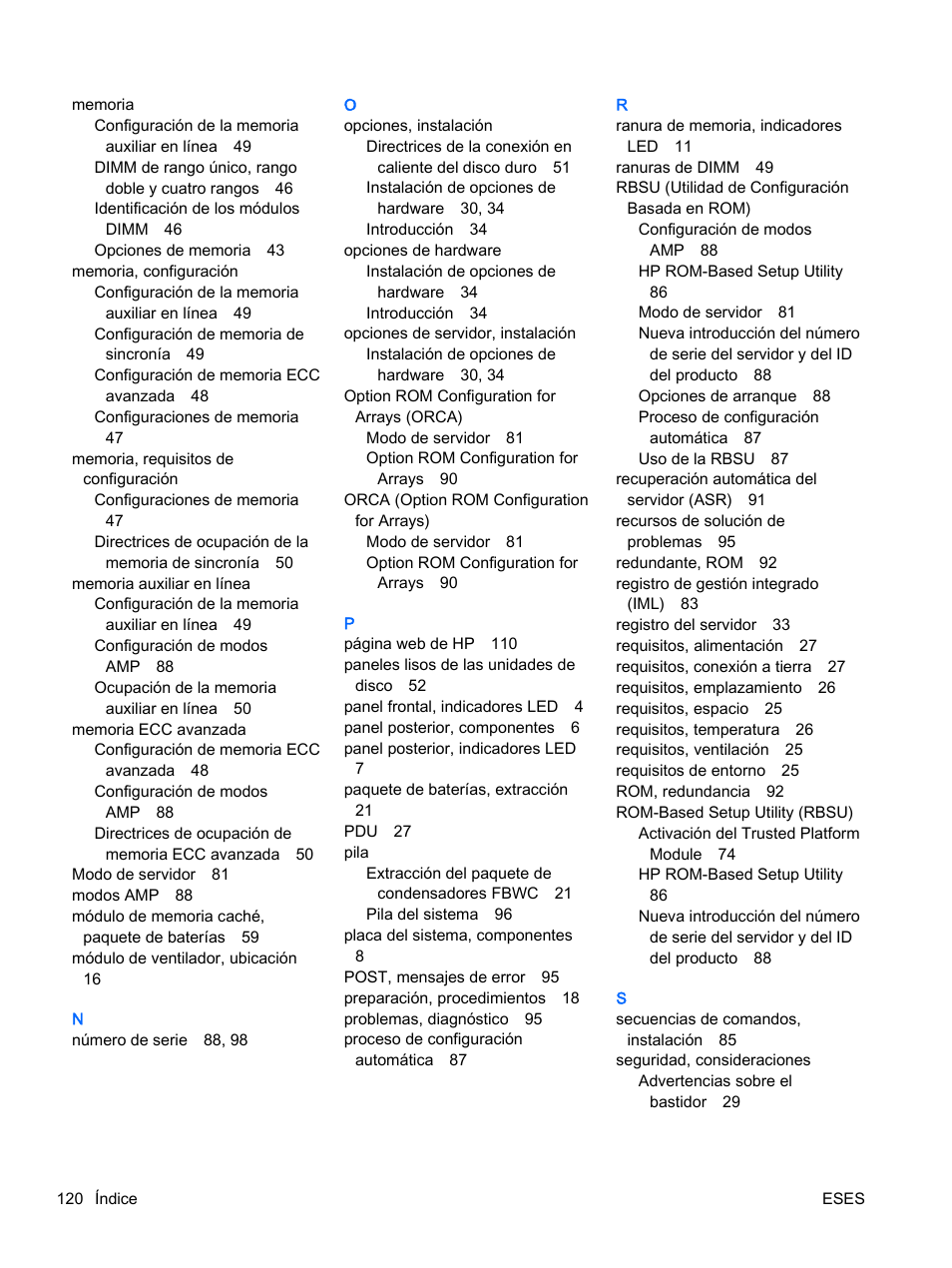 HP Servidor HP ProLiant DL360p Gen8 User Manual | Page 127 / 129