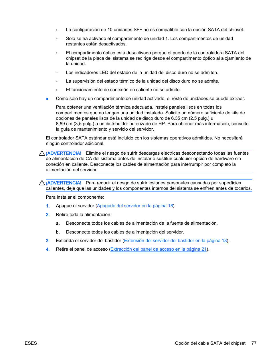 HP Servidor HP ProLiant DL360p Gen8 User Manual | Page 84 / 129