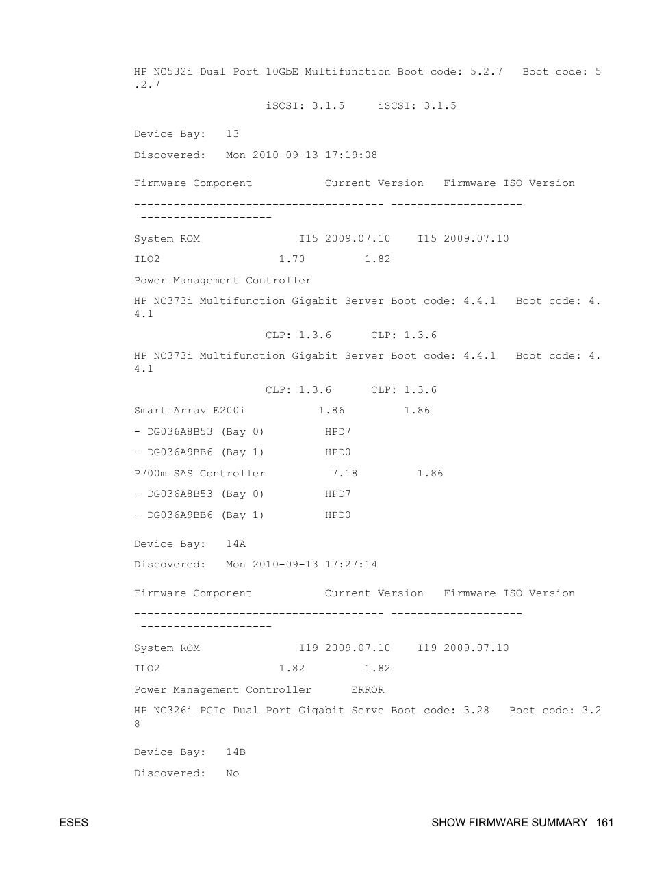 HP Onboard Administrator User Manual | Page 174 / 266