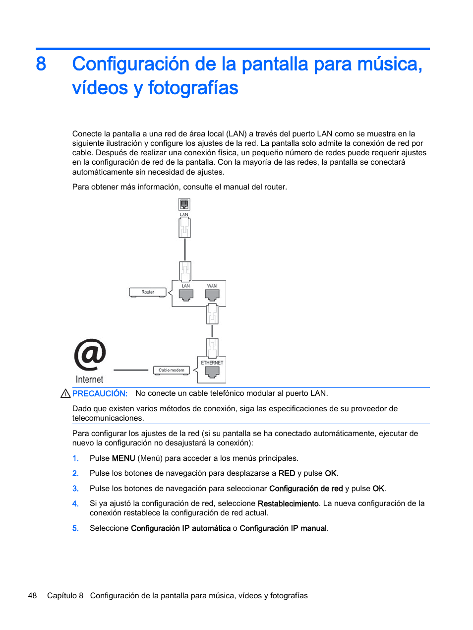 HP Pantalla LED de 55 pulgadas HP LD5535 Digital Signage User Manual | Page 58 / 111