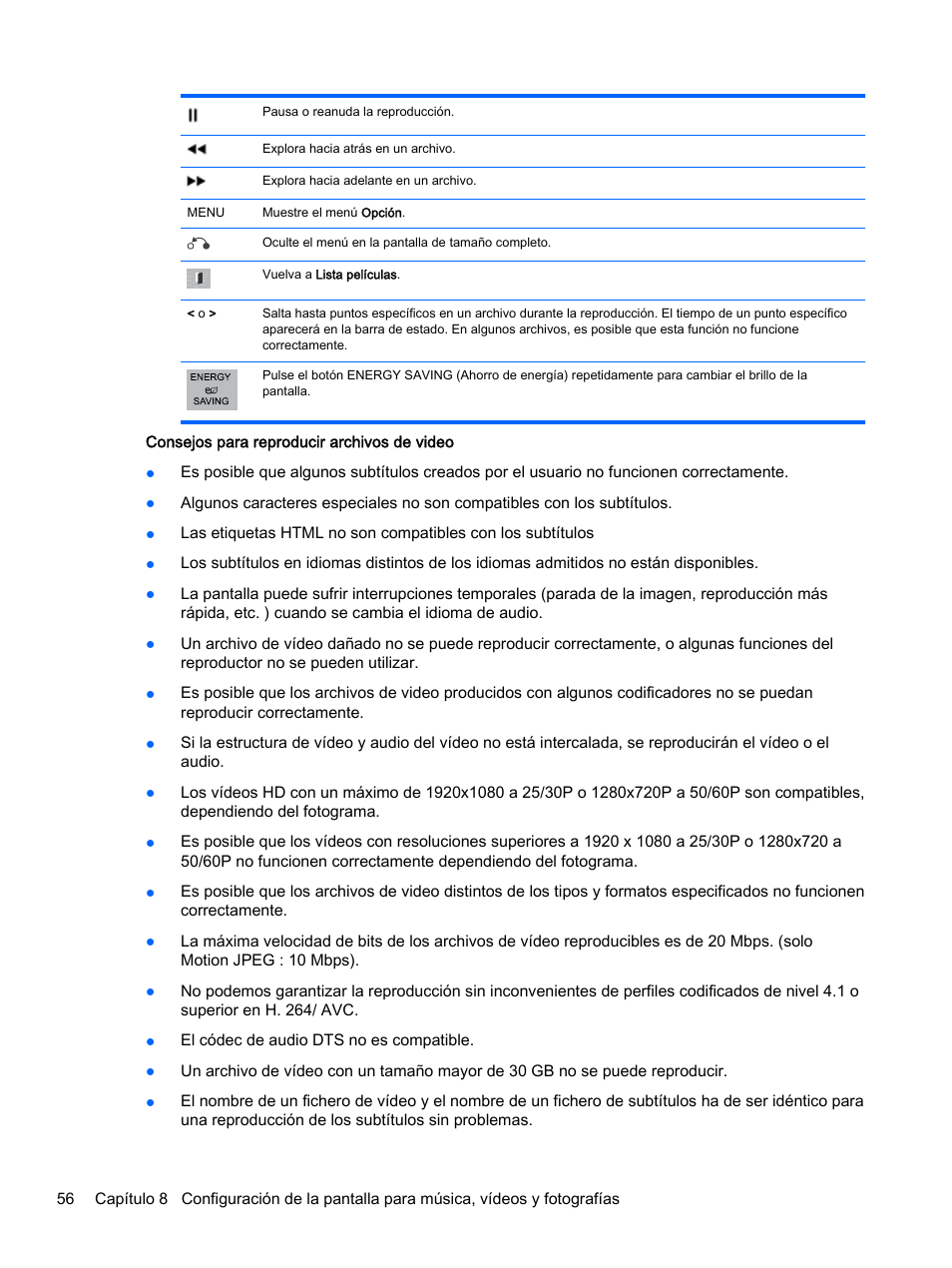 HP Pantalla LED de 55 pulgadas HP LD5535 Digital Signage User Manual | Page 66 / 111