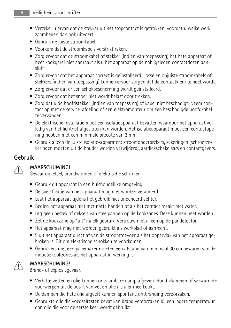 Gebruik | AEG HC652600EB User Manual | Page 6 / 84