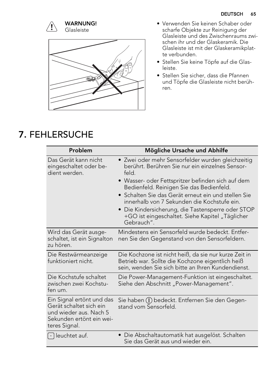 Fehlersuche | AEG HC451220EB User Manual | Page 65 / 72