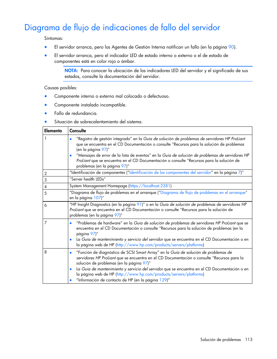 HP Servidor HP ProLiant DL980 G7 User Manual | Page 113 / 143