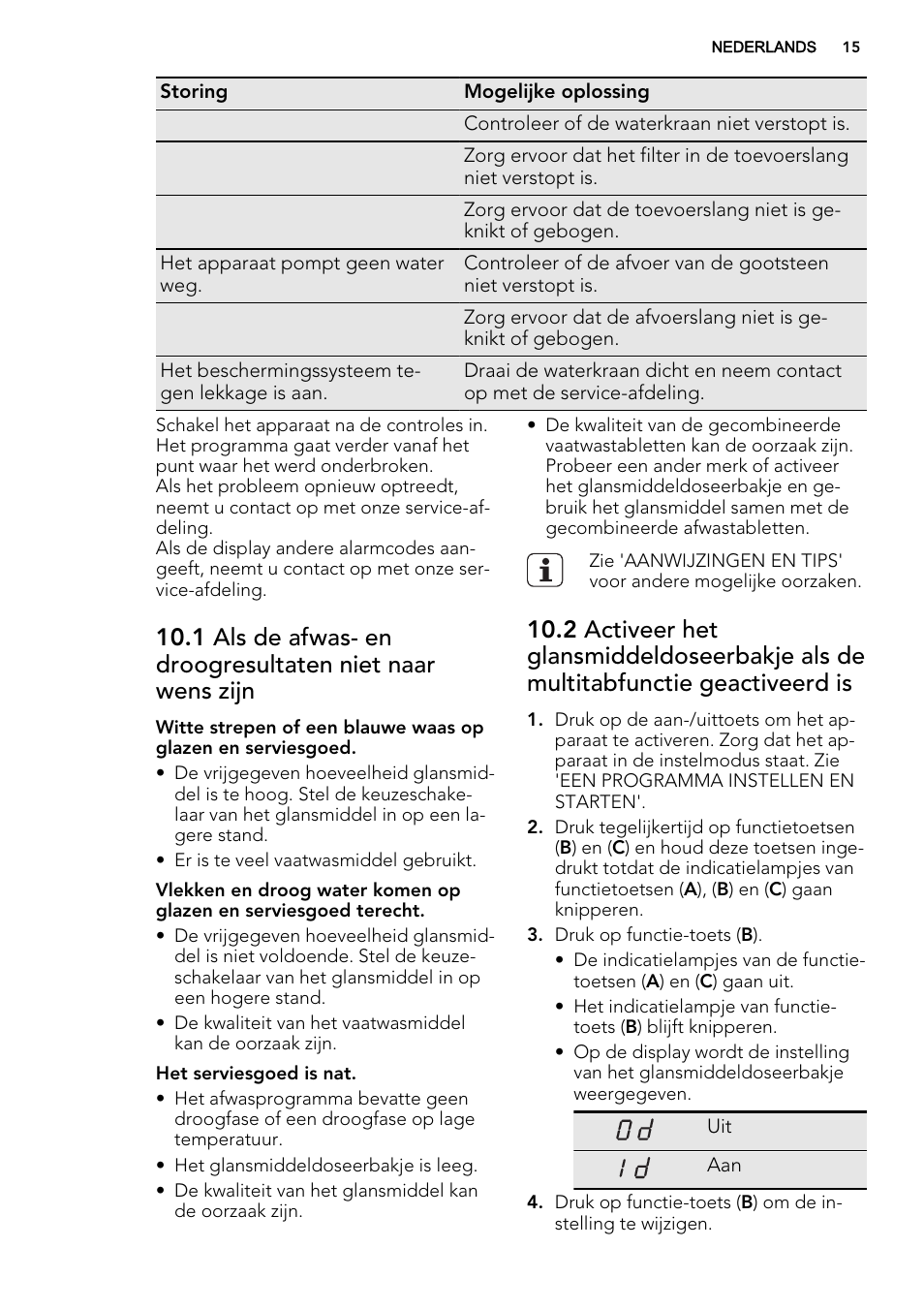 AEG F55000 VI0P User Manual | Page 15 / 64
