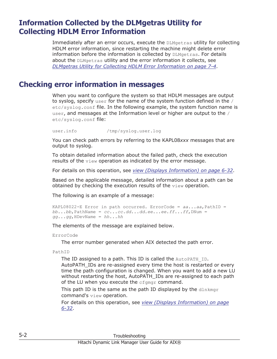 Checking error information in messages, Checking error information in messages -2 | HP XP Racks User Manual | Page 200 / 460