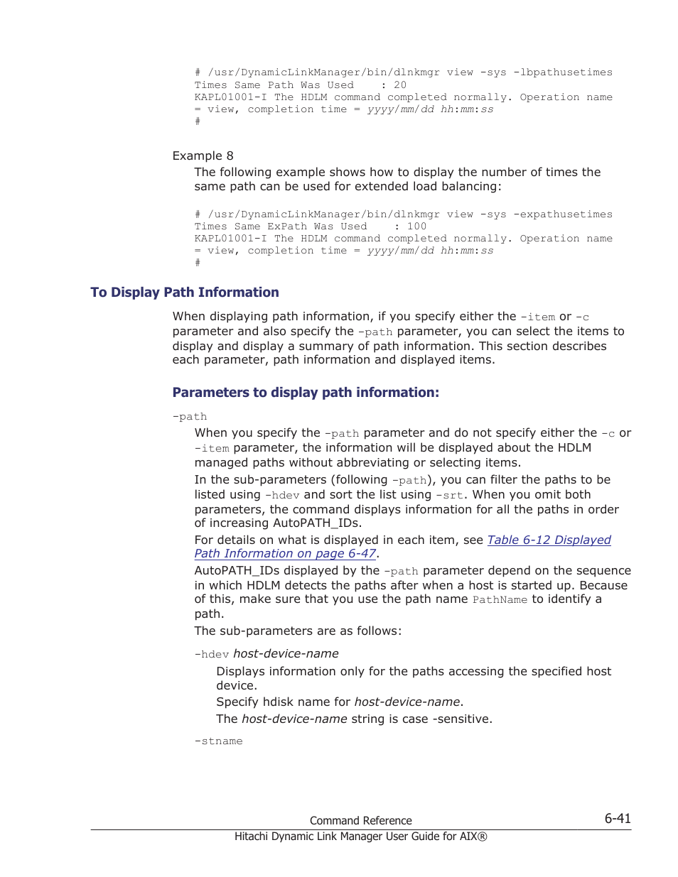 To display path information -41 | HP XP Racks User Manual | Page 247 / 460