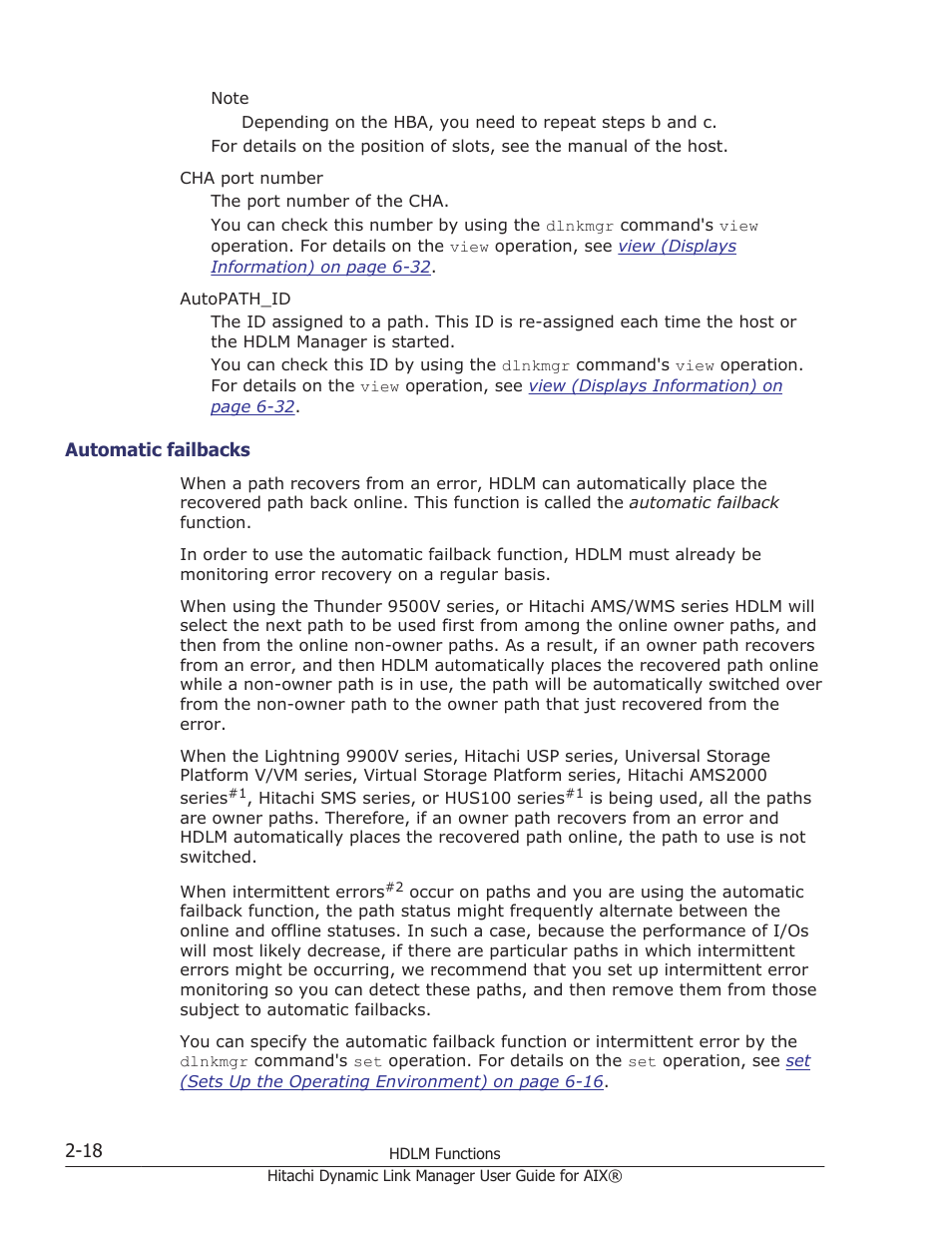 Automatic failbacks -18 | HP XP Racks User Manual | Page 38 / 460
