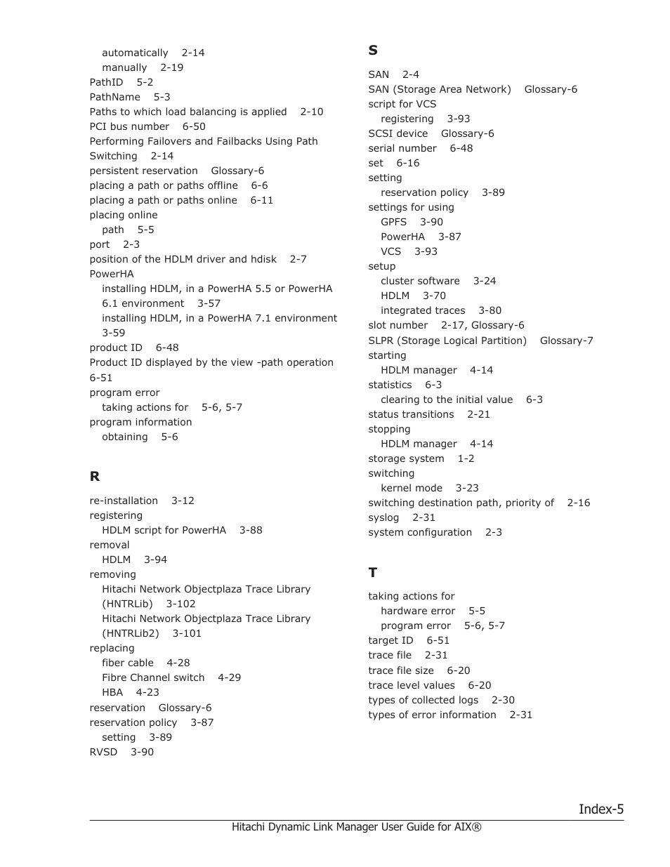 Index-5 | HP XP Racks User Manual | Page 457 / 460