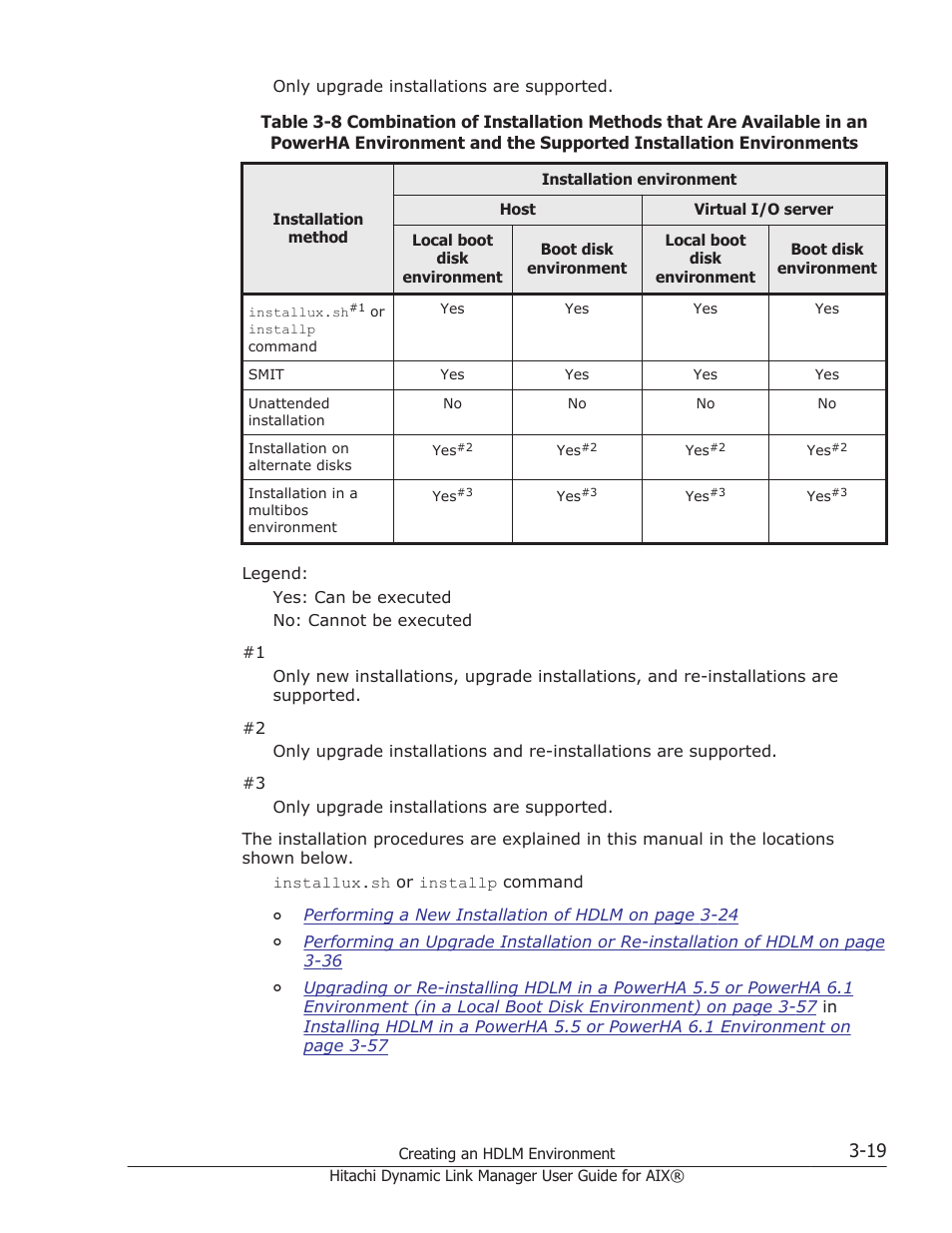 Methods and installation environments, Table 3-8 combination of installation | HP XP Racks User Manual | Page 81 / 460