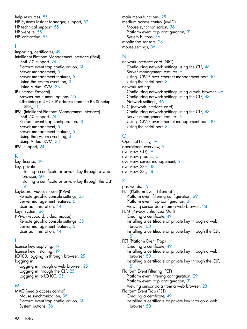 HP ProLiant SL2x170z G6 Server User Manual | Page 58 / 60