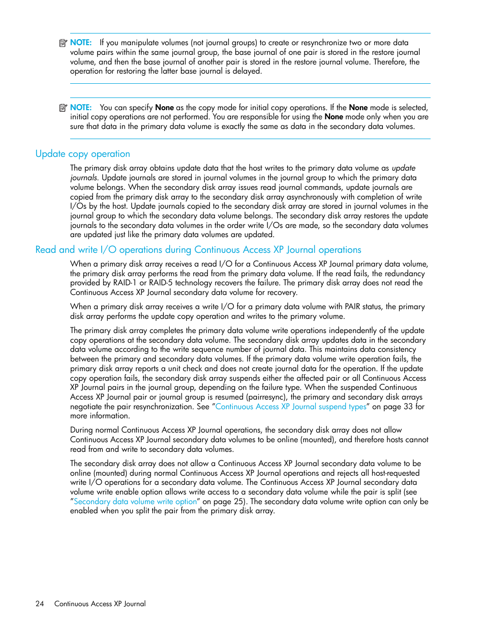 Update copy operation | HP StorageWorks XP Remote Web Console Software User Manual | Page 24 / 154