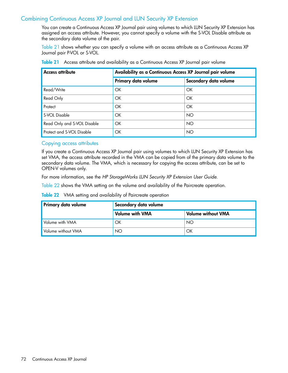 Copying access attributes | HP StorageWorks XP Remote Web Console Software User Manual | Page 72 / 154