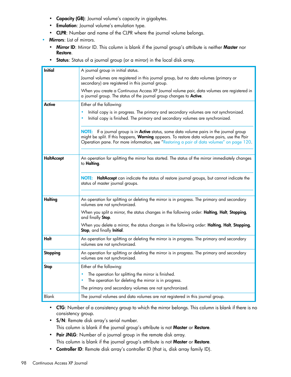 HP StorageWorks XP Remote Web Console Software User Manual | Page 98 / 154