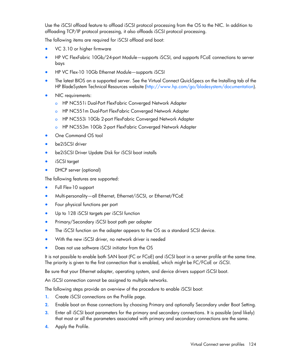 HP Virtual Connect 8Gb 20-port Fibre Channel Module for c-Class BladeSystem User Manual | Page 124 / 223