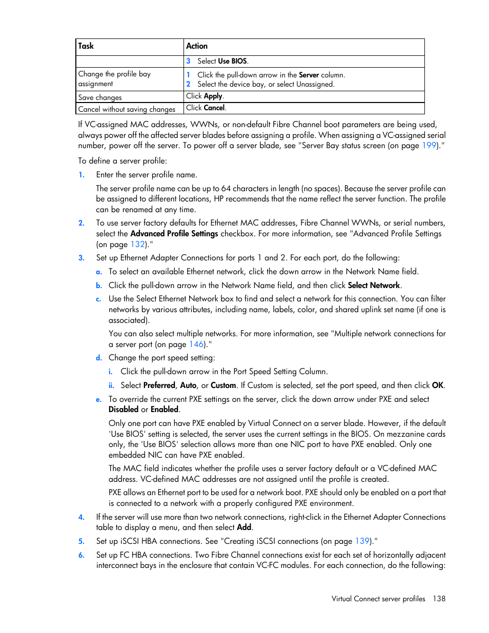 HP Virtual Connect 8Gb 20-port Fibre Channel Module for c-Class BladeSystem User Manual | Page 138 / 223