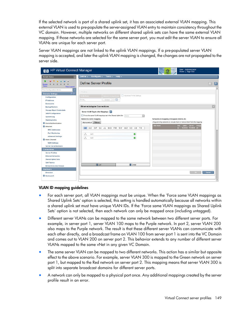 HP Virtual Connect 8Gb 20-port Fibre Channel Module for c-Class BladeSystem User Manual | Page 149 / 223