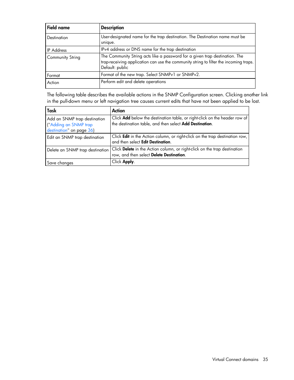 HP Virtual Connect 8Gb 20-port Fibre Channel Module for c-Class BladeSystem User Manual | Page 35 / 223