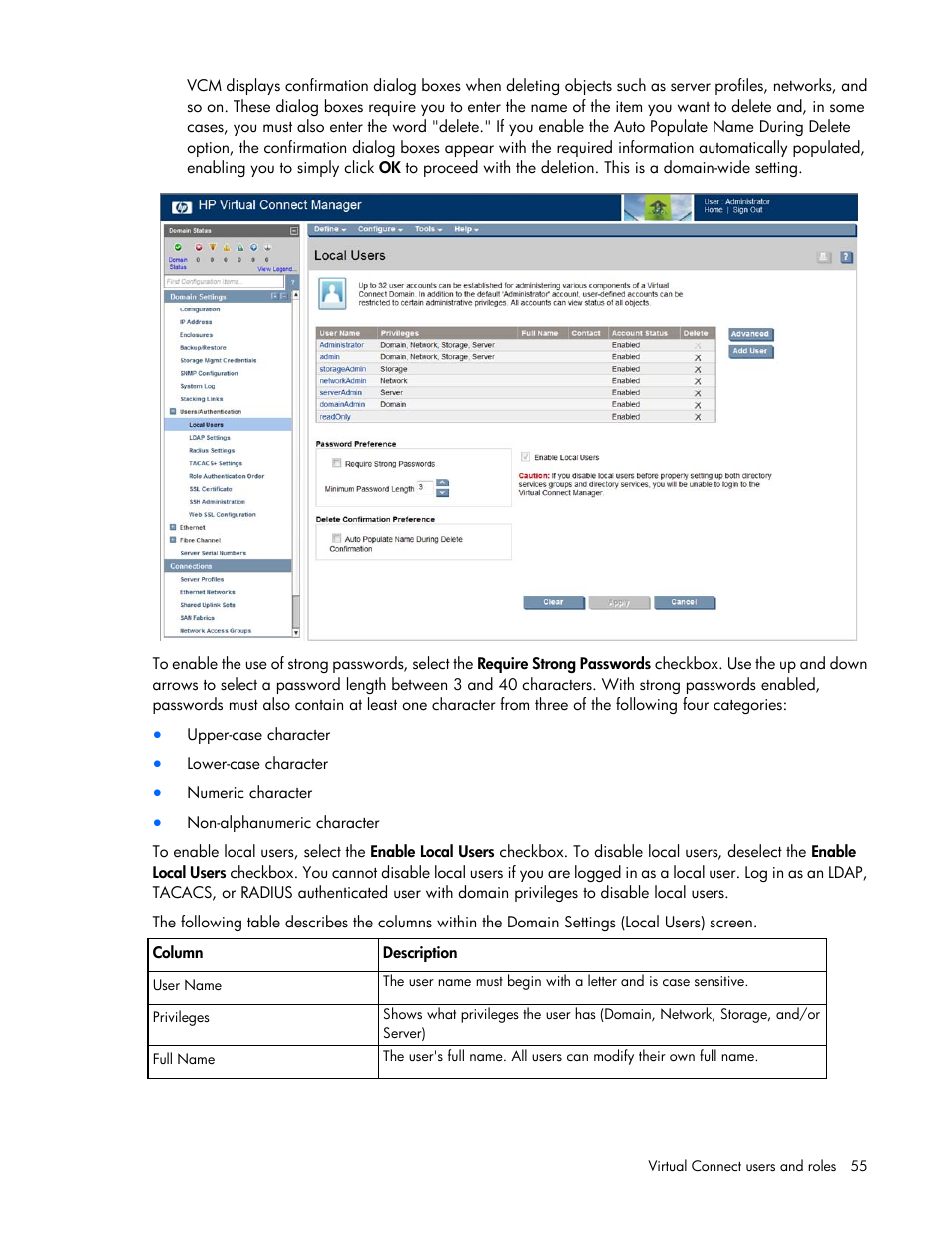 HP Virtual Connect 8Gb 20-port Fibre Channel Module for c-Class BladeSystem User Manual | Page 55 / 223