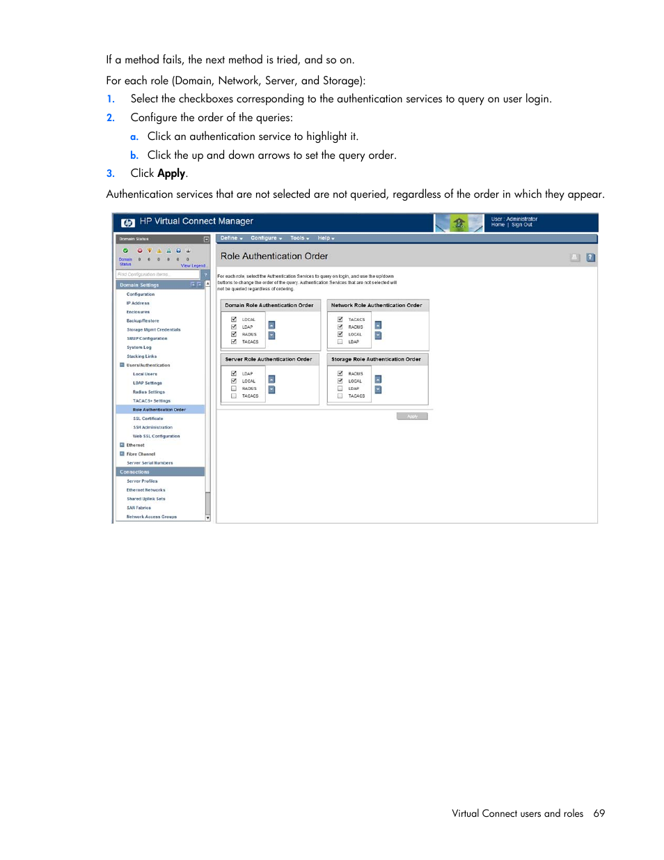 HP Virtual Connect 8Gb 20-port Fibre Channel Module for c-Class BladeSystem User Manual | Page 69 / 223
