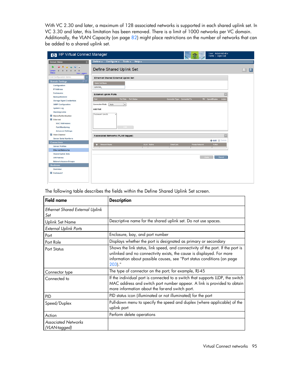HP Virtual Connect 8Gb 20-port Fibre Channel Module for c-Class BladeSystem User Manual | Page 95 / 223