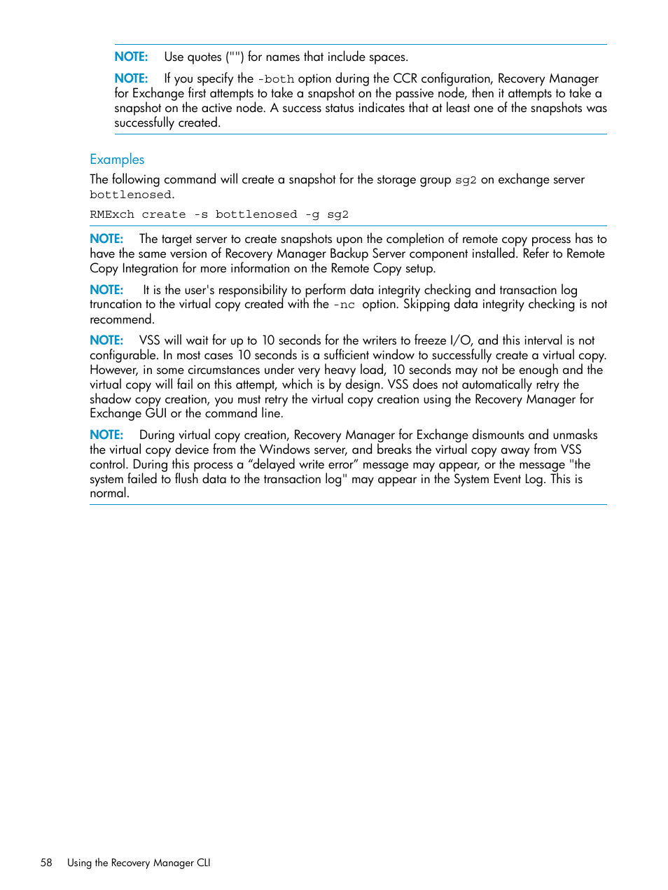 HP 3PAR Recovery Manager Software for VMware vSphere Licenses User Manual | Page 58 / 119