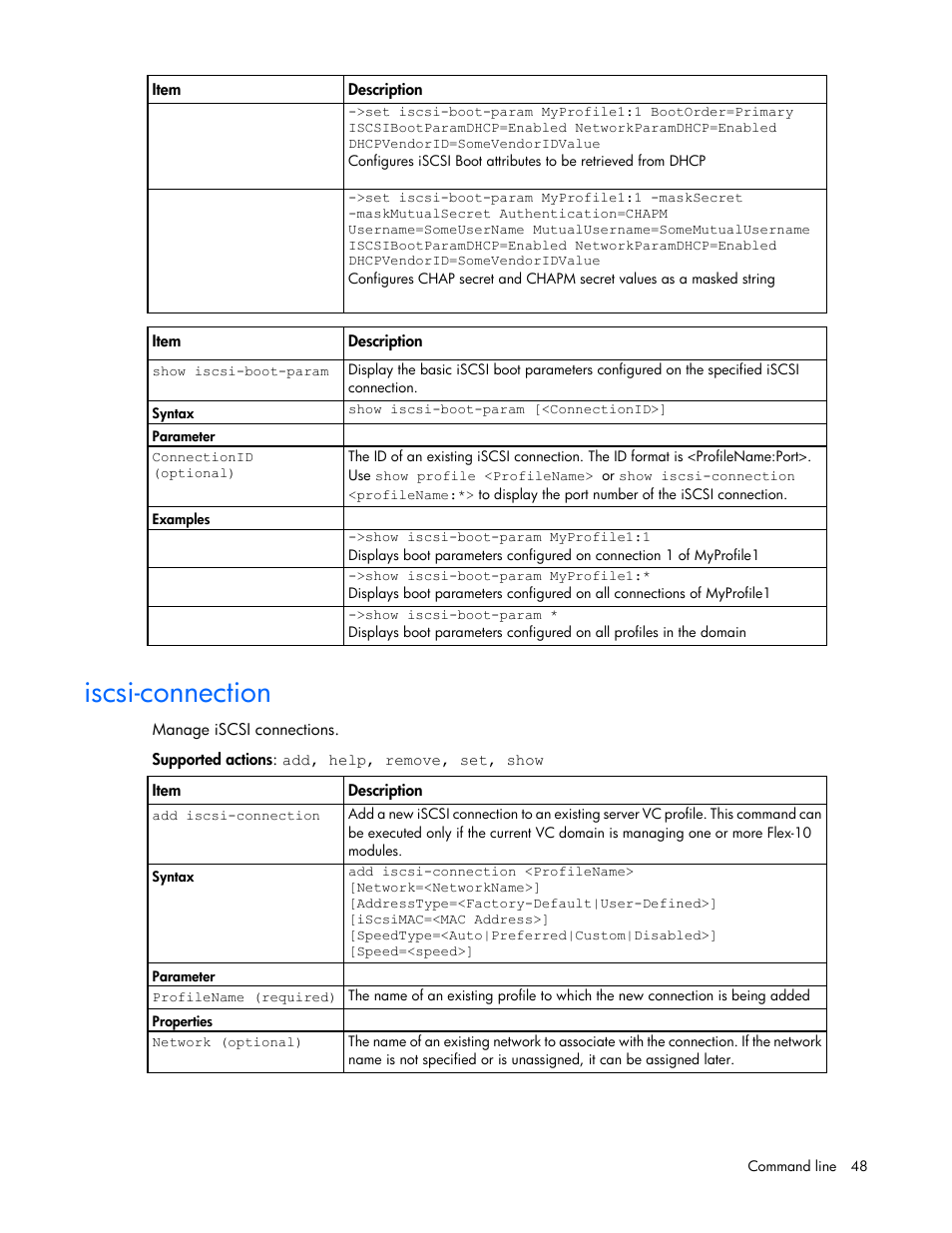 Iscsi-connection | HP Virtual Connect 4Gb Fibre Channel Module for c-Class BladeSystem User Manual | Page 48 / 172