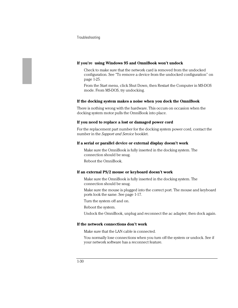 HP OmniBook 5700 Notebook PC User Manual | Page 30 / 39