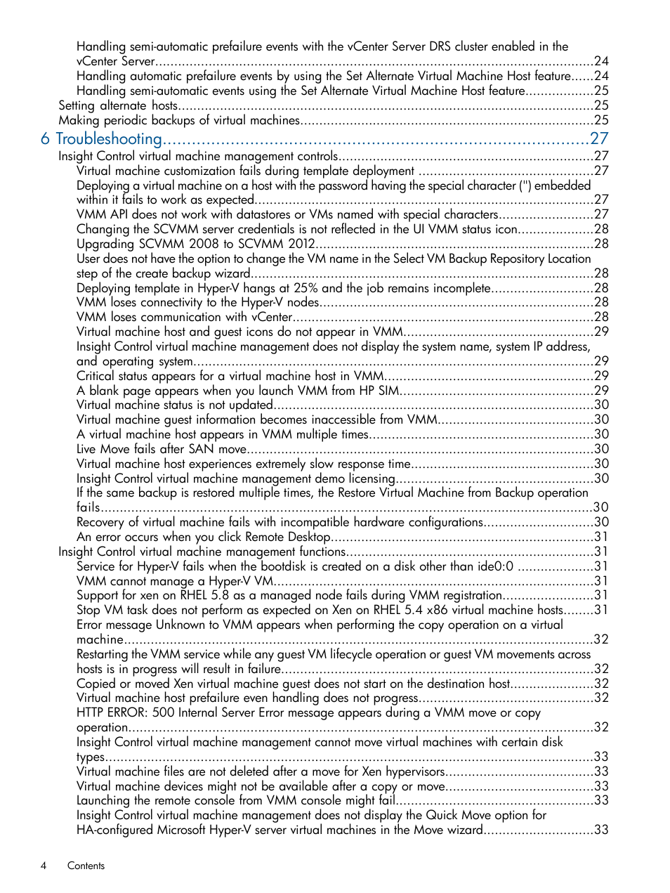 6 troubleshooting | HP Insight Control Software for Linux User Manual | Page 4 / 54