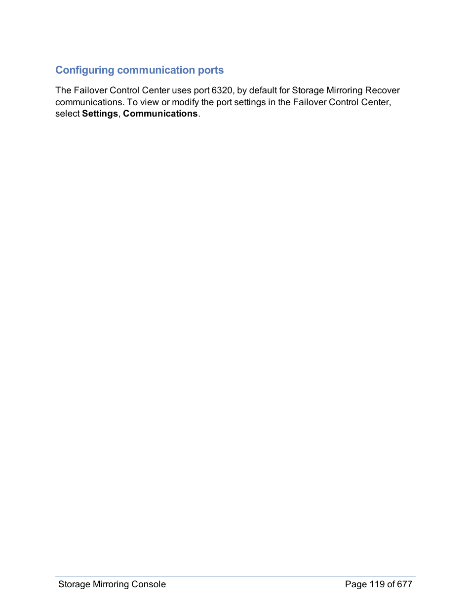 Configuring communication ports | HP Storage Mirroring Software User Manual | Page 120 / 678