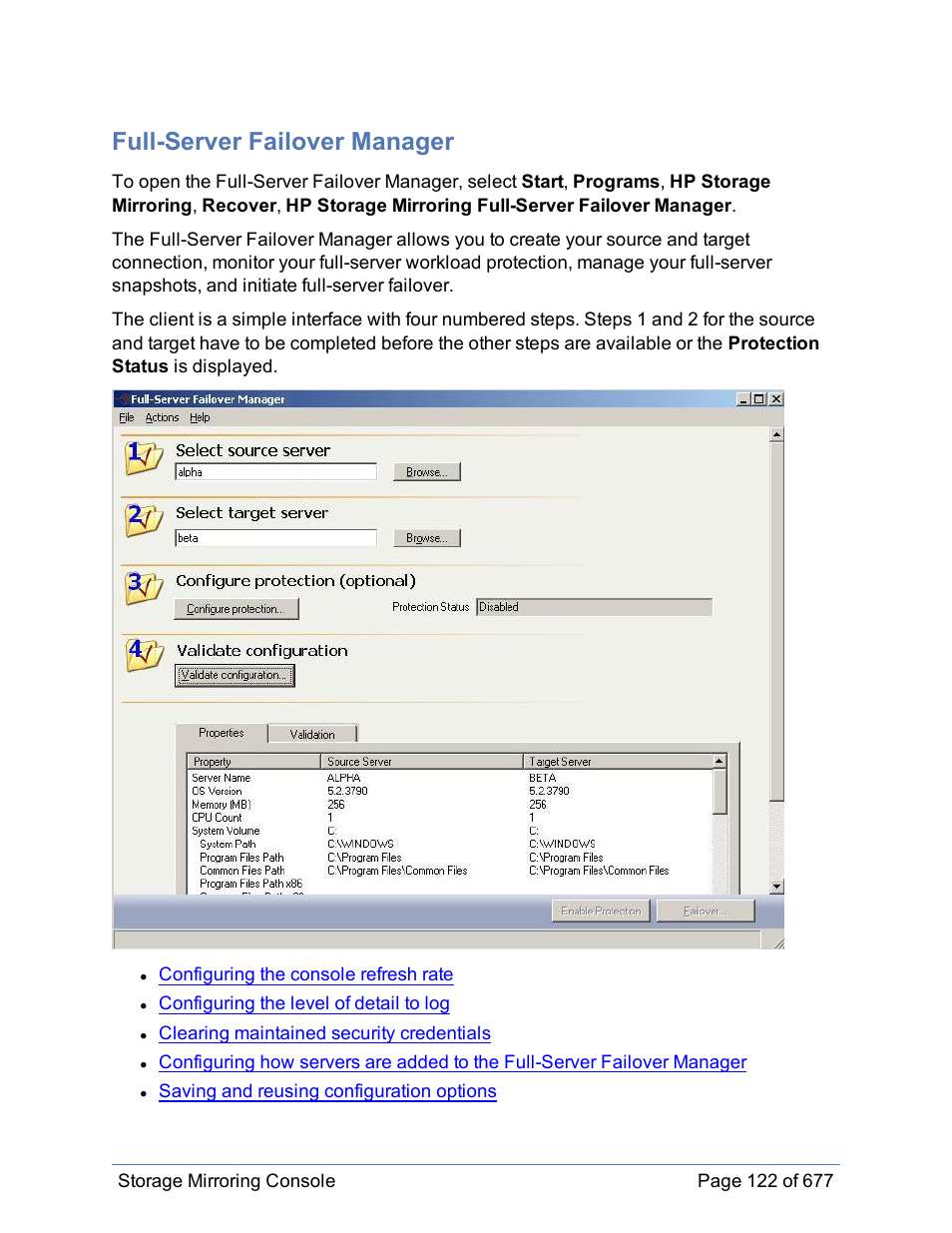 Full-server failover manager | HP Storage Mirroring Software User Manual | Page 123 / 678