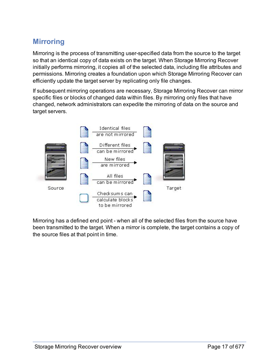 Mirroring | HP Storage Mirroring Software User Manual | Page 18 / 678