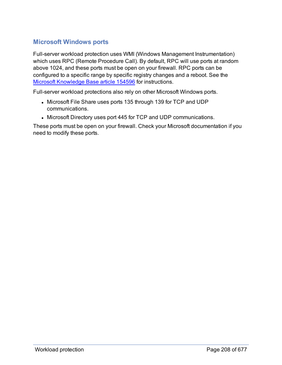 Microsoft windows ports | HP Storage Mirroring Software User Manual | Page 209 / 678