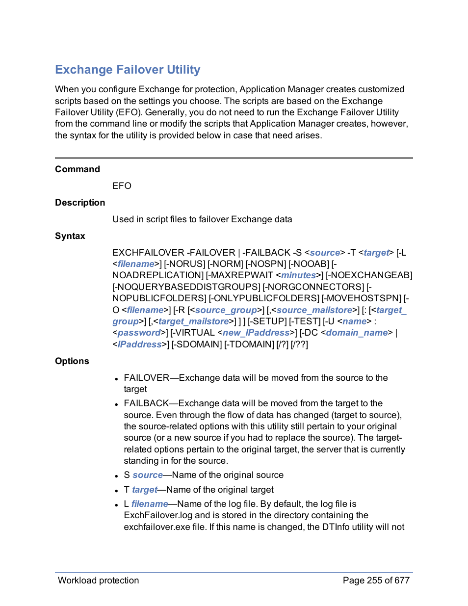 Exchange failover utility | HP Storage Mirroring Software User Manual | Page 256 / 678