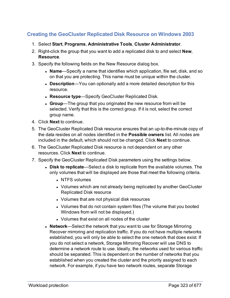 HP Storage Mirroring Software User Manual | Page 324 / 678