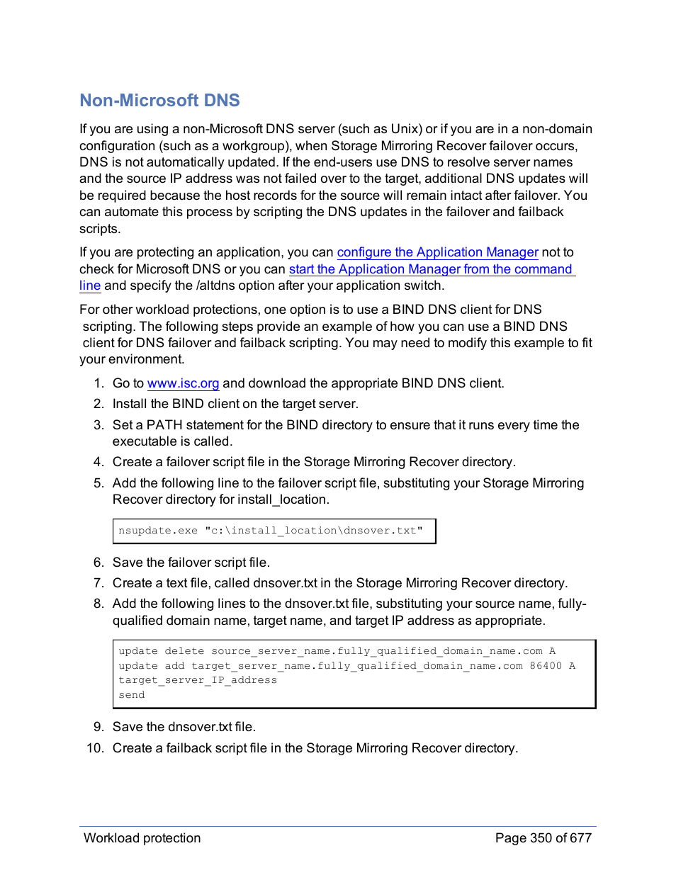 Non-microsoft dns | HP Storage Mirroring Software User Manual | Page 351 / 678