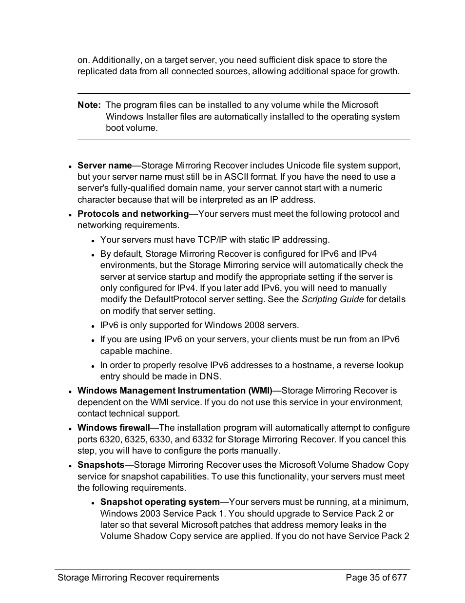 HP Storage Mirroring Software User Manual | Page 36 / 678