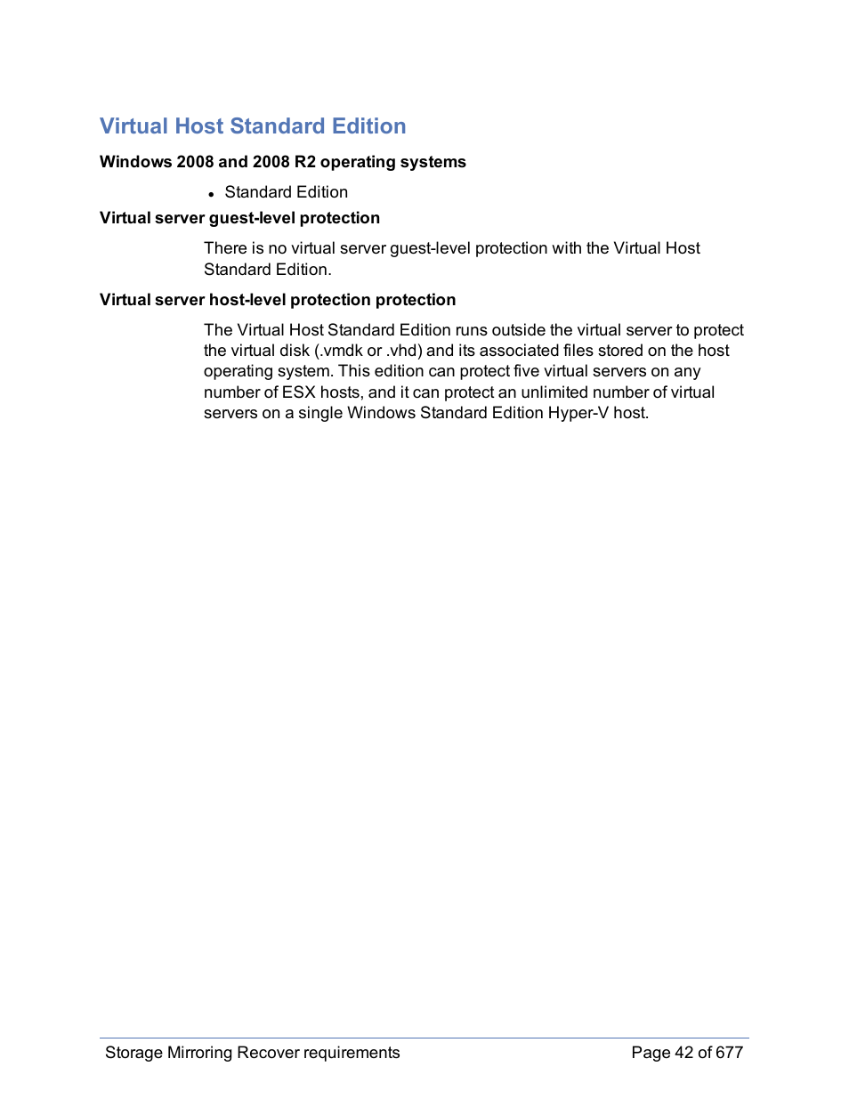 Virtual host standard edition | HP Storage Mirroring Software User Manual | Page 43 / 678