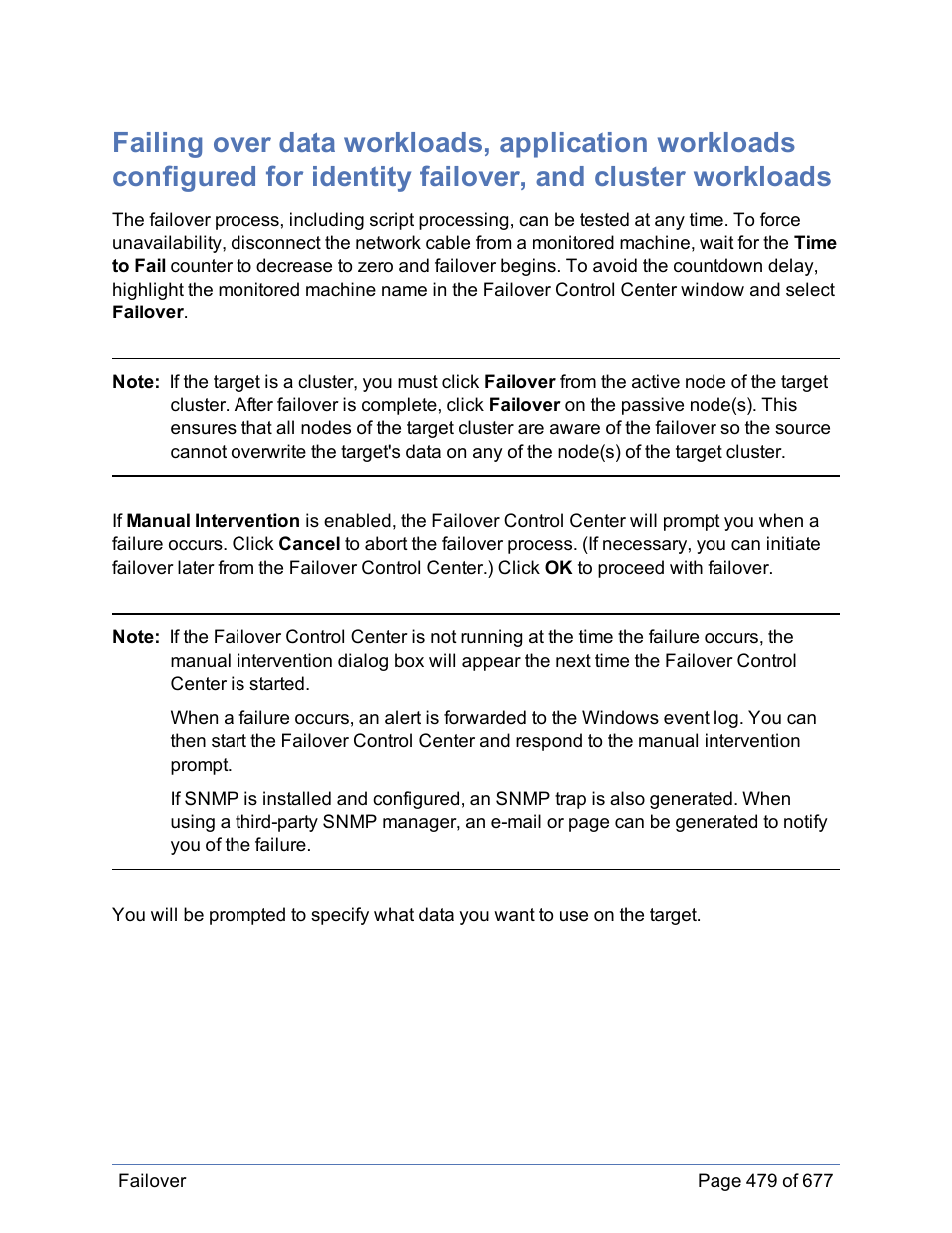 Failover | HP Storage Mirroring Software User Manual | Page 480 / 678
