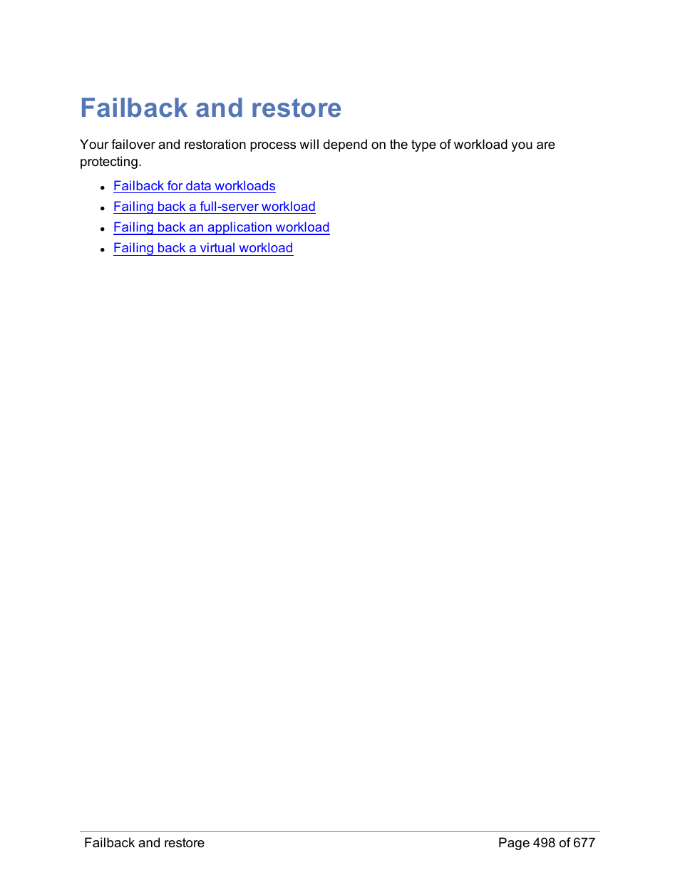 Failback and restore | HP Storage Mirroring Software User Manual | Page 499 / 678