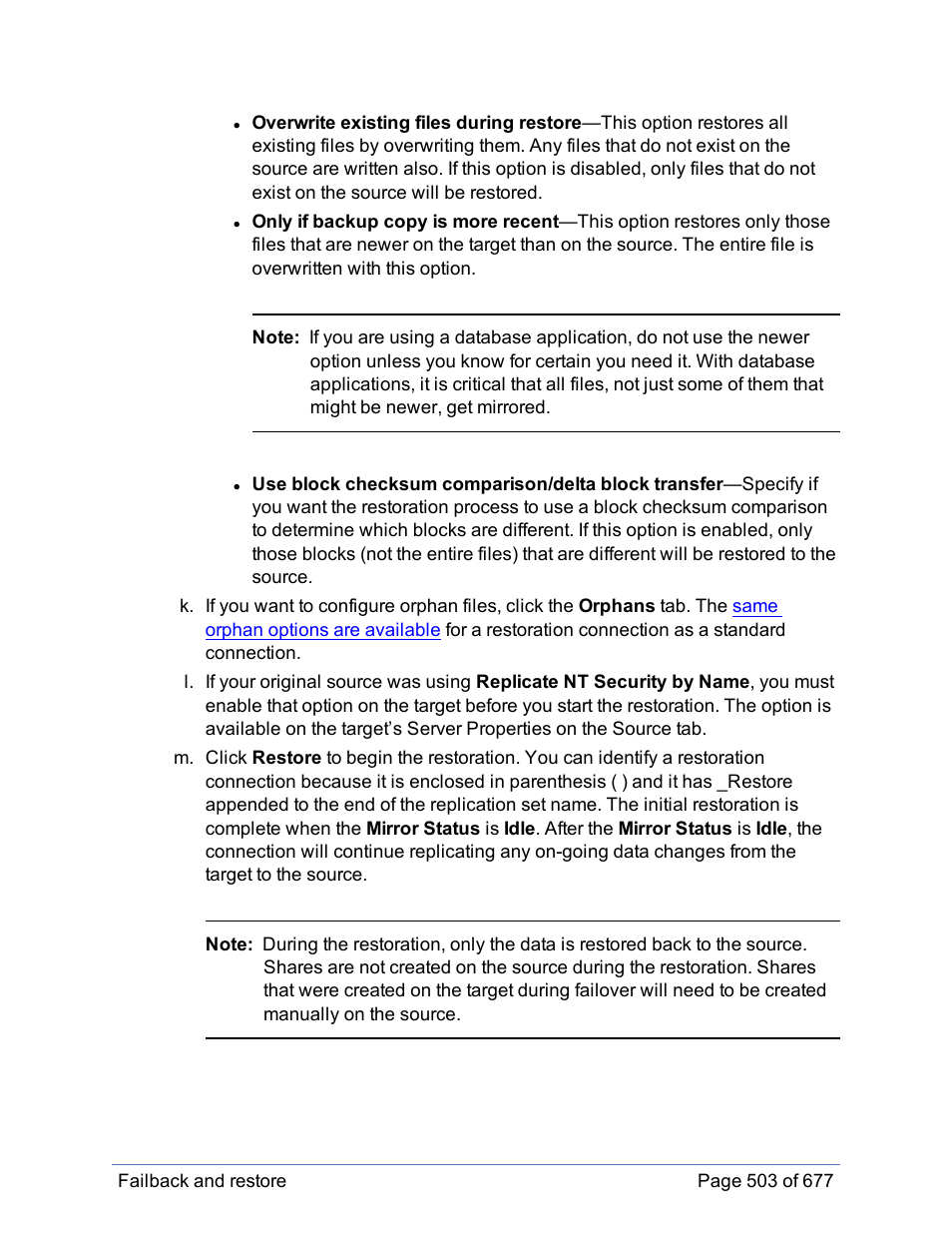 HP Storage Mirroring Software User Manual | Page 504 / 678