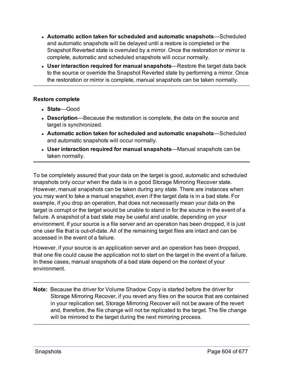 HP Storage Mirroring Software User Manual | Page 605 / 678