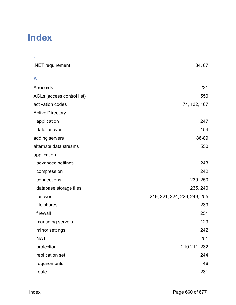 Index | HP Storage Mirroring Software User Manual | Page 661 / 678