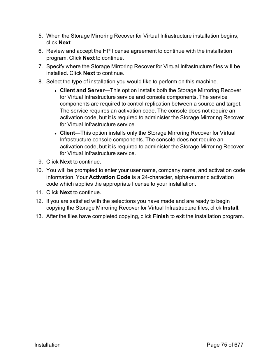 HP Storage Mirroring Software User Manual | Page 76 / 678