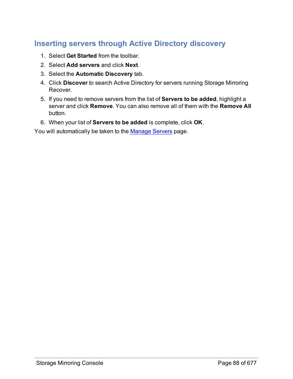 Through active directory discovery | HP Storage Mirroring Software User Manual | Page 89 / 678