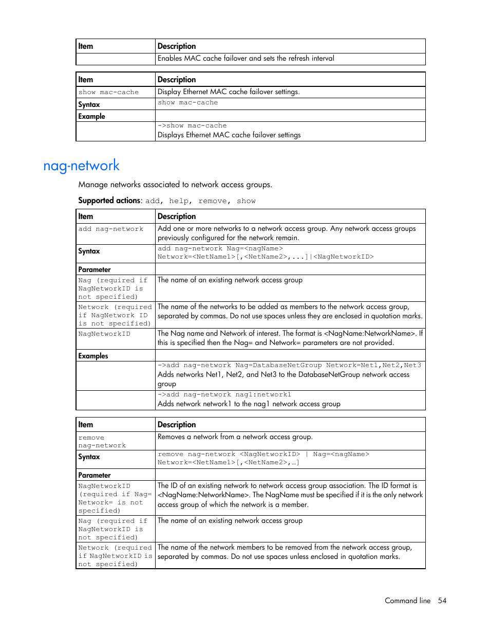 Nag-network | HP Virtual Connect 8Gb 24-port Fibre Channel Module for c-Class BladeSystem User Manual | Page 54 / 159